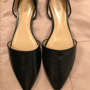 Michael Kors MK Black leather Flats